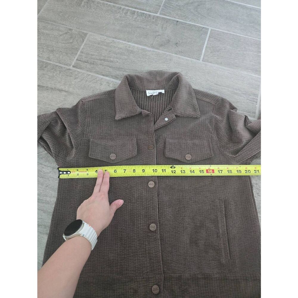 Women's For the Republic Brown Corduroy Trucker Jacket‎ Brown Size Medium - Picture 3 of 7